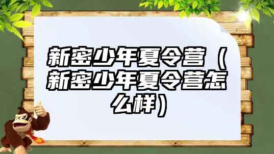 新密少年夏令營（新密少年夏令營怎么樣）