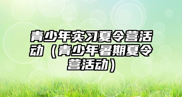 青少年實習夏令營活動（青少年暑期夏令營活動）