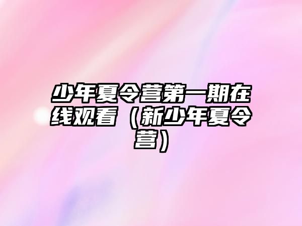 少年夏令營第一期在線觀看（新少年夏令營）