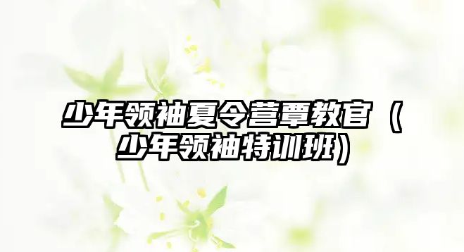 少年領(lǐng)袖夏令營覃教官（少年領(lǐng)袖特訓(xùn)班）