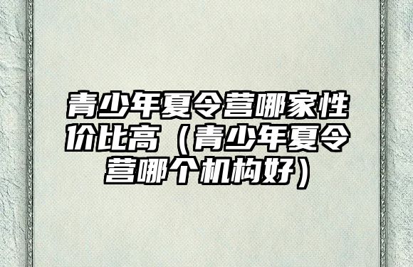 青少年夏令營哪家性價比高（青少年夏令營哪個機構好）