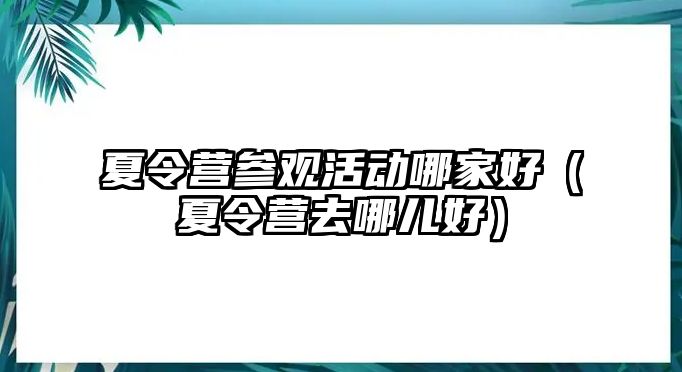 夏令營參觀活動哪家好（夏令營去哪兒好）