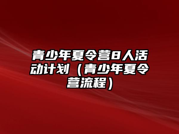 青少年夏令營8人活動計劃（青少年夏令營流程）