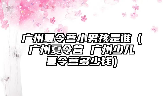 廣州夏令營小男孩是誰（廣州夏令營 廣州少兒夏令營多少錢）