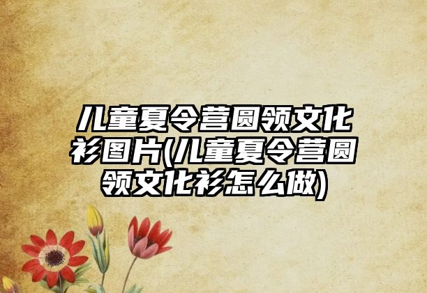 兒童夏令營圓領文化衫圖片(兒童夏令營圓領文化衫怎么做)