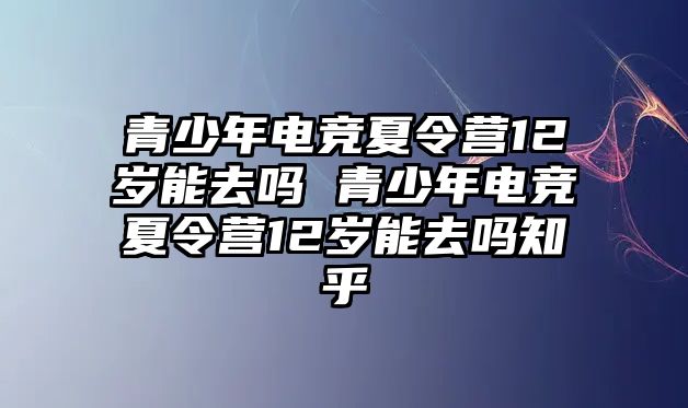 青少年電競夏令營12歲能去嗎 青少年電競夏令營12歲能去嗎知乎