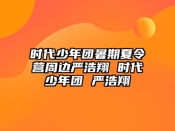 時代少年團暑期夏令營周邊嚴浩翔 時代少年團 嚴浩翔