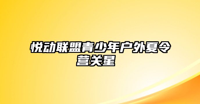 悅動聯(lián)盟青少年戶外夏令營關(guān)星 