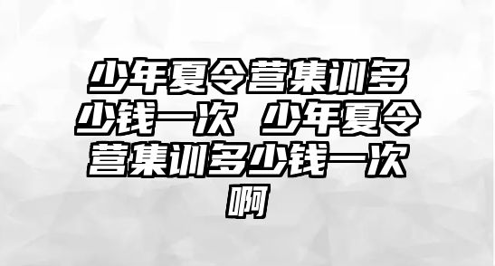 少年夏令營集訓多少錢一次 少年夏令營集訓多少錢一次啊