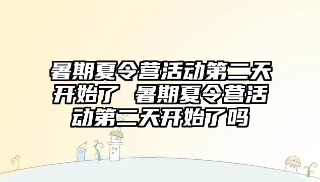 暑期夏令營活動第二天開始了 暑期夏令營活動第二天開始了嗎