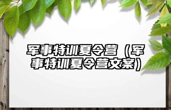 軍事特訓夏令營（軍事特訓夏令營文案）